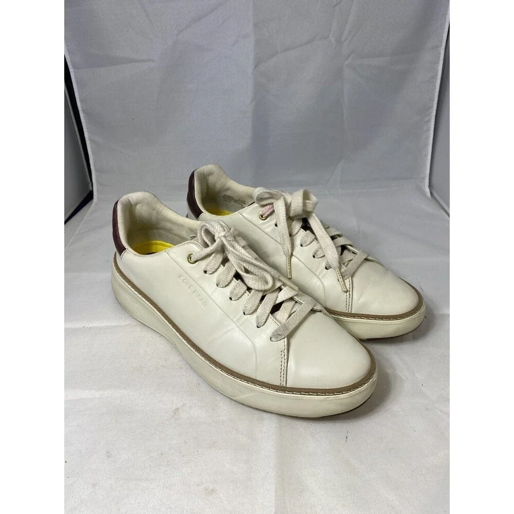 Cole Haan Women’s GrandPrø Topspin Sneakers Size 8.5 B White Leather